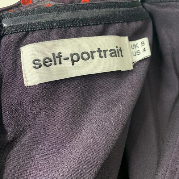 Self Portrait Plumetis Off Shoulder Mini Dress Womens US4 - Picture 13 of 14